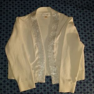 Calvin Klein Rhinestone Short Sweater